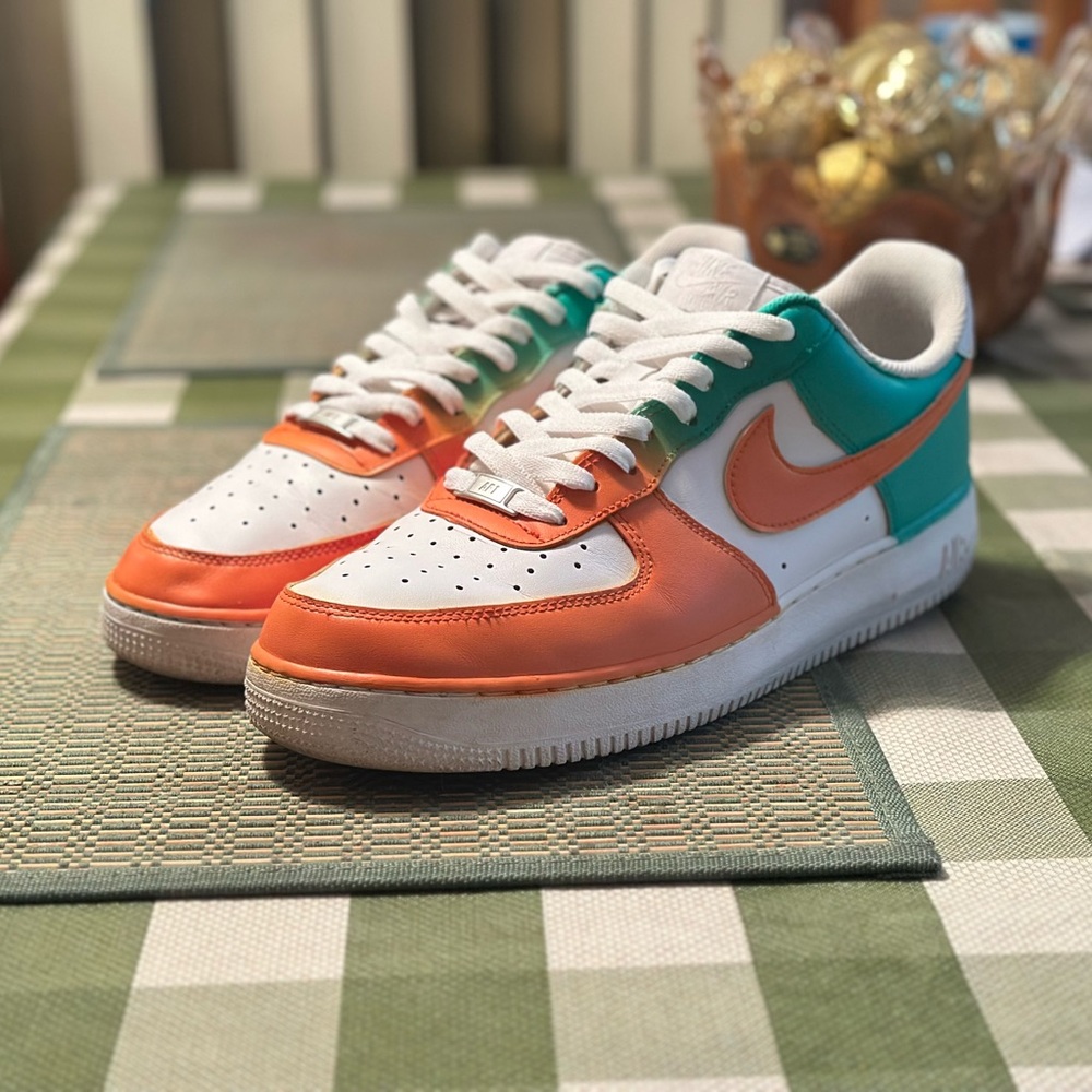 Nike Air Force 1 Low - Orange and Teal